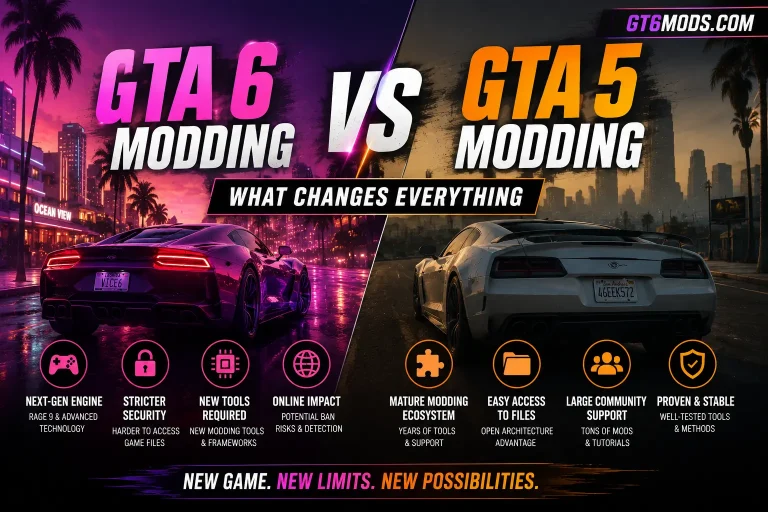 GTA 6 modding vs GTA 5 modding