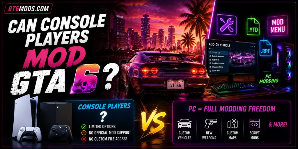GTA 6 console mods