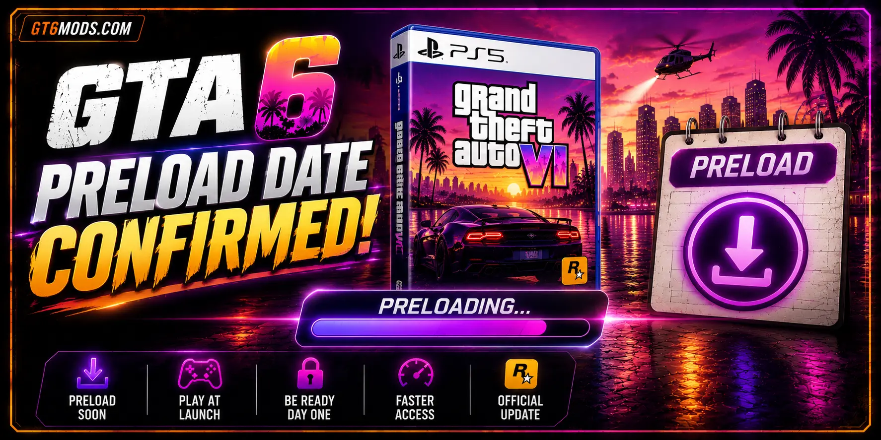 GTA 6 preload date November 12 2026
