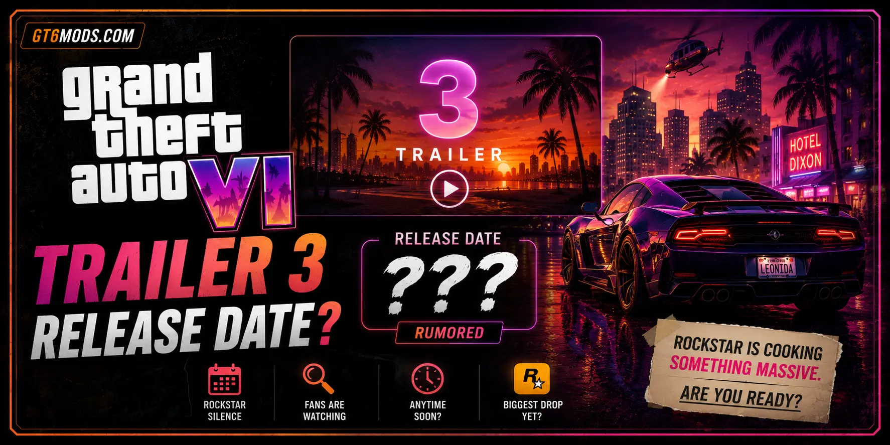 GTA 6 trailer 3 release date latest update July 2026