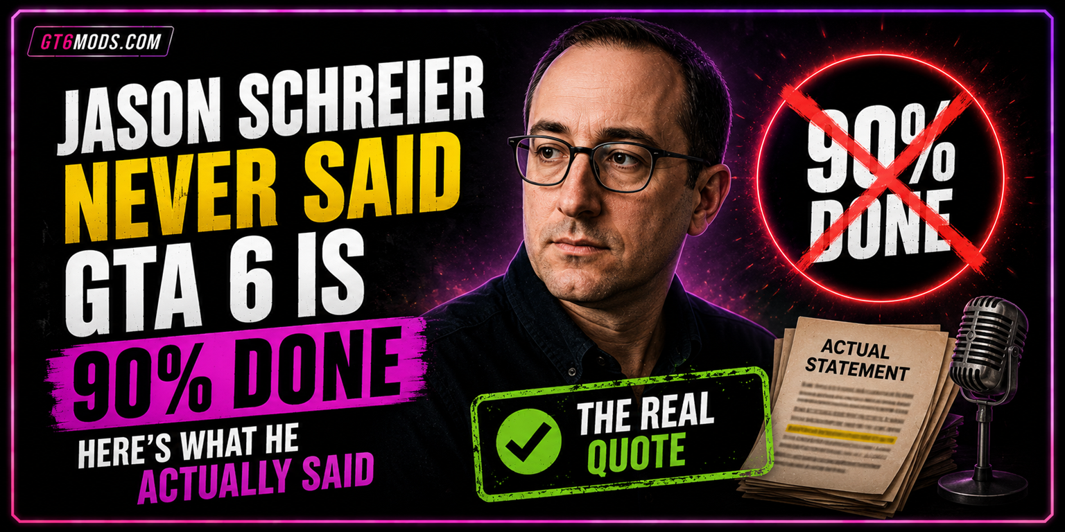 GTA 6 90 percent done Jason Schreier misquote explained