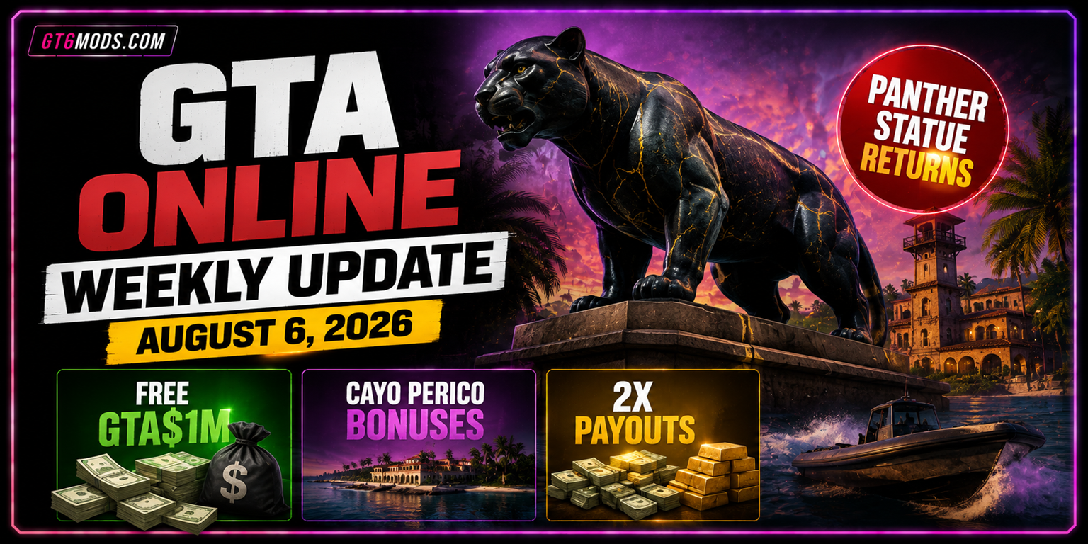 GTA Online weekly update August 6 2026 Panther Statue returns